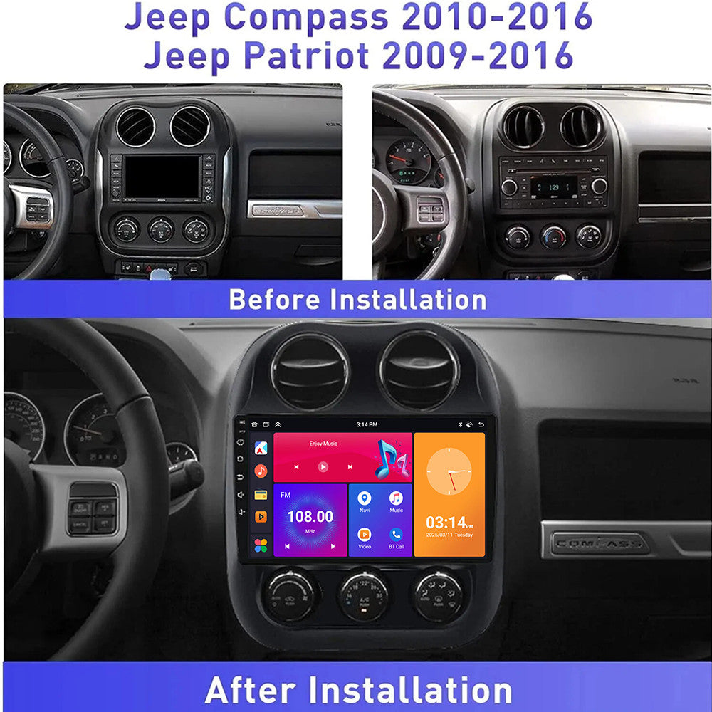for Jeep Patriot 2009-2016 Android Auto Carplay Car Radio Stereo GPS Navi Screen
