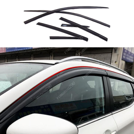 for Nissan Rogue Sport 16-20 Black Window Visor Vent Shade Sun Rain Guard Trim6