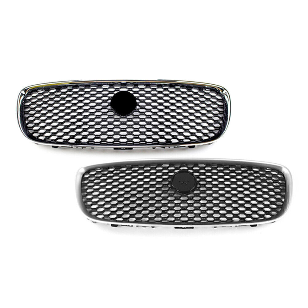 Upper Grill Front Grille Mesh for Jaguar XF XFR 2016-2020 19 Matte Silver