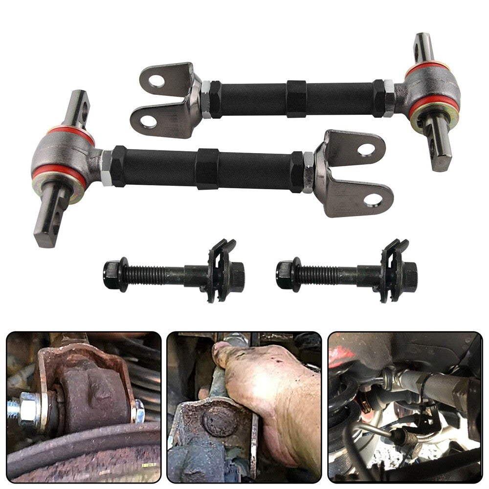 Rear Adjustable Camber Kit For 02-06 for Acura RSX 01-05 for Honda for Civic +Fitting Black