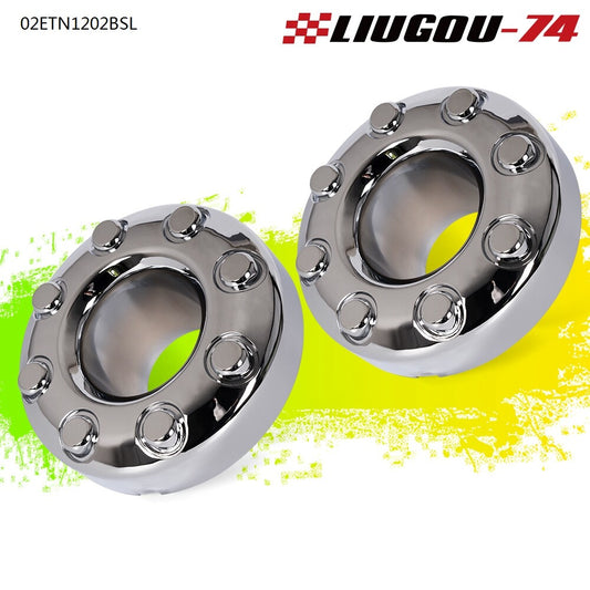 Fits 2005-18 for Ford F350 Dual-Direction 4x4 Open Front Wheel Chrome Center Hub Cap 2-Piece