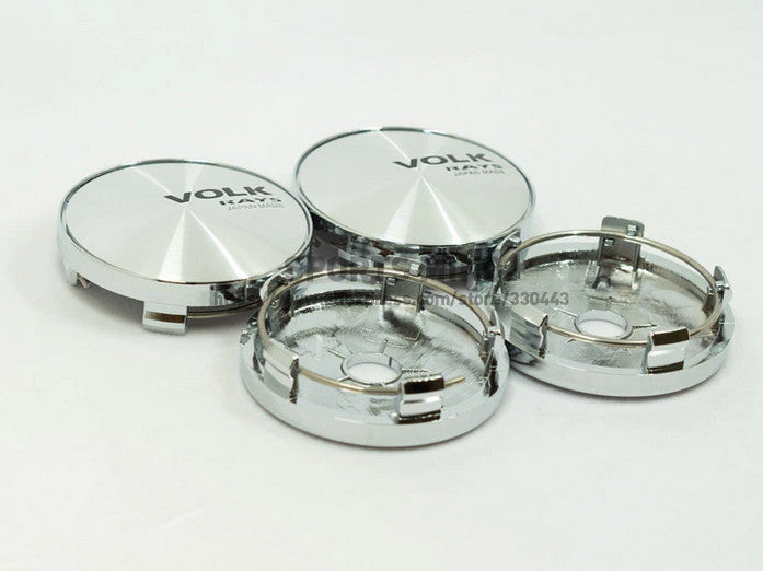 4x60 mm Volk Rays badge wheel center cap hubcap rim cap badge silver chrome-plated