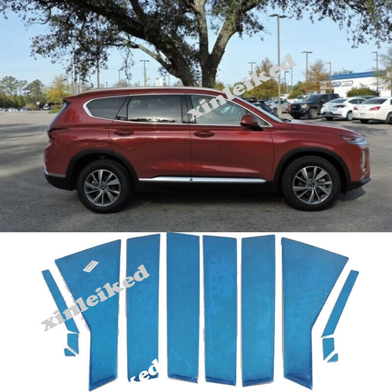 for Hyundai Santa Fe ix45 2019-2021 Chrome Door Window Pillar Posts Cover Trim