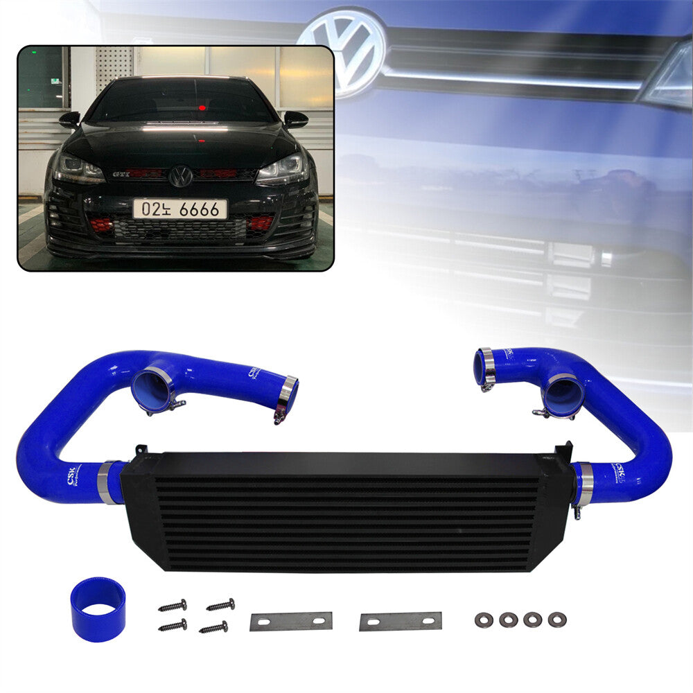 FMIC Twin Intercooler Hose Kit for VW for Golf R GTI MK7 2.0T Blue 2015-2017 Blue