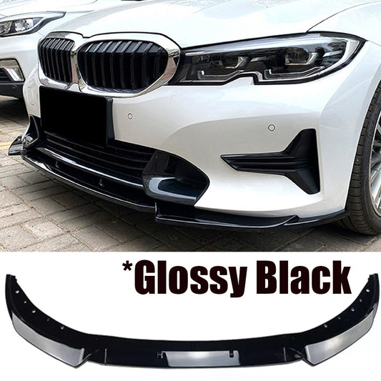 Gloss Front Bumper Lip Spoiler Splitters for BMW 3 Series G20 G21 320i 2019-2022