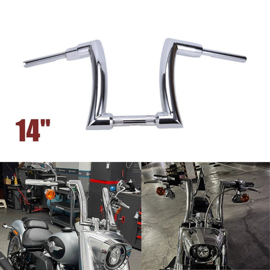 Chrome 14 Rise Hanger Handlebar for Harley Touring Road King FLHR FLHRSE 94¨C18