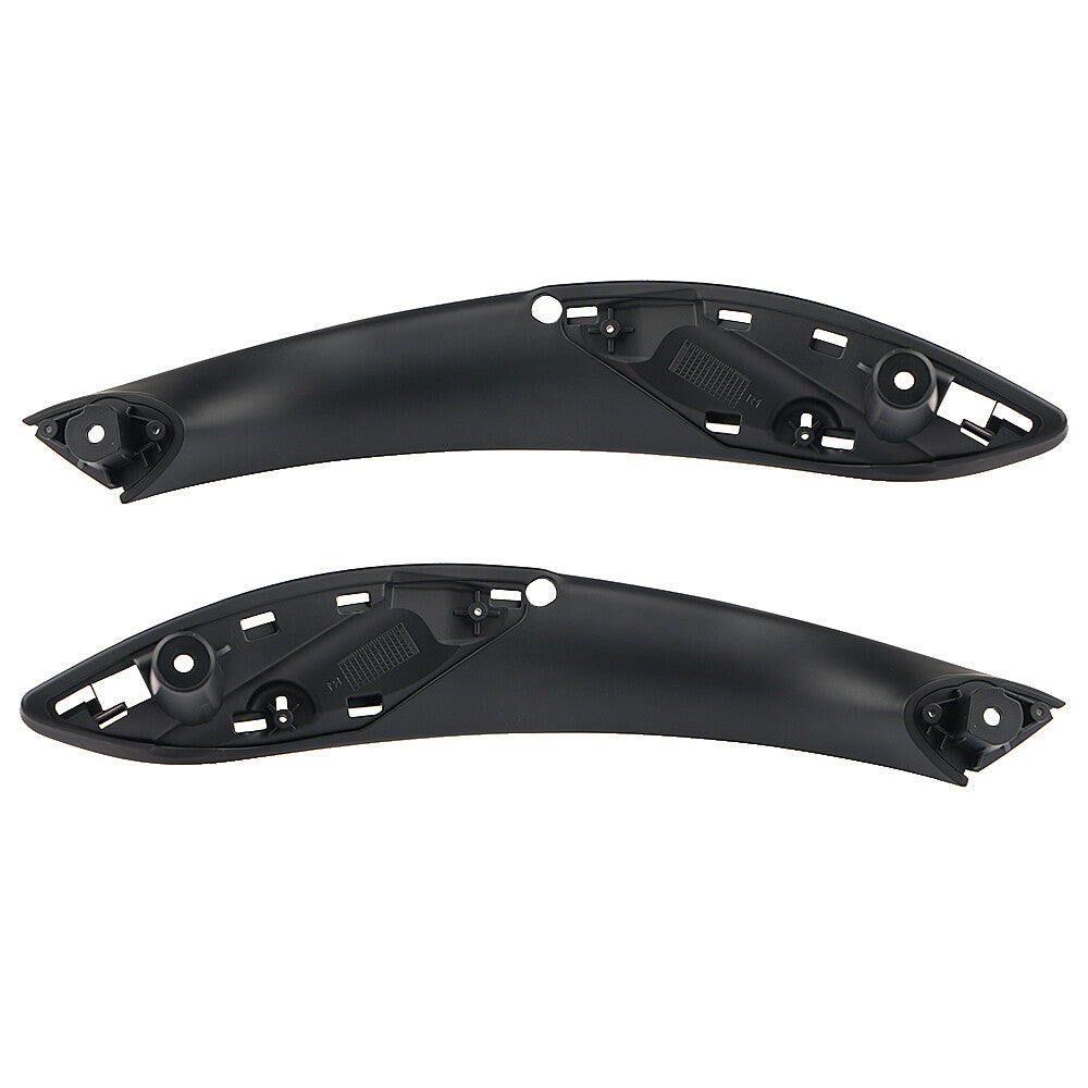 A pair of black interior trim door handle covers for BMW M3 M4 F30 F80 F31 F32 F35