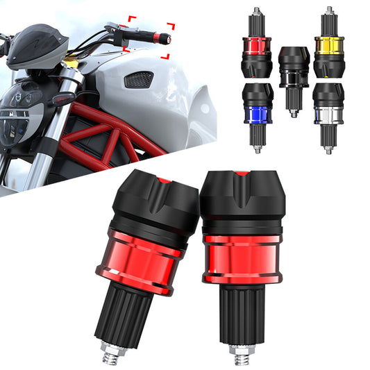 2x CNC Aluminum Motorcycle Bike ATVs Handlebar Grips Bar End Cap Plugs Slider