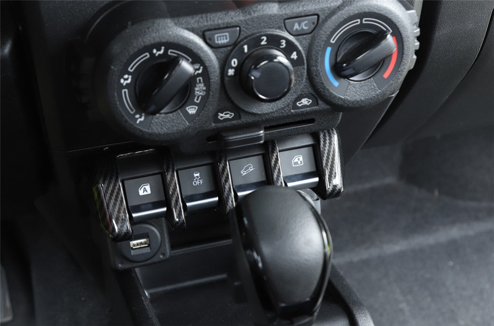 Carbon Fiber ABS Window Lift Switch Button Panel Trim for Suzuki for Jimny 2019-2022