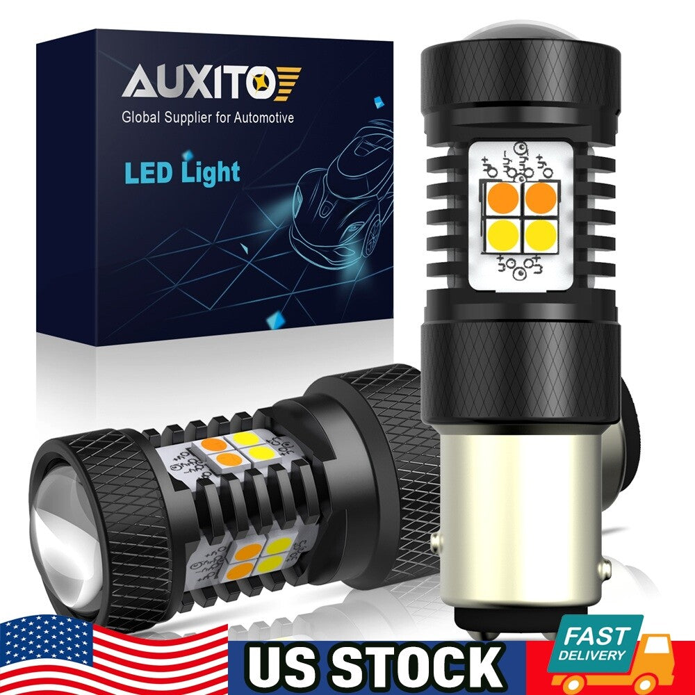 1157 7528 Switchback LED Turn Signal Light, Overdrive Warning Flasher, White/Amber DRL 2057