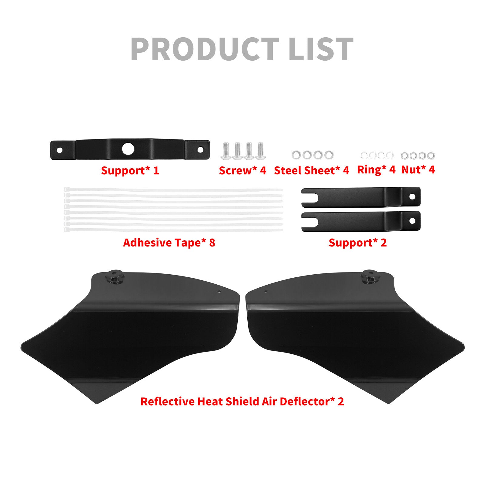 ABS Reflective Saddle Heat Shield Air Deflector for Harley Softail Fay Boy 00-16