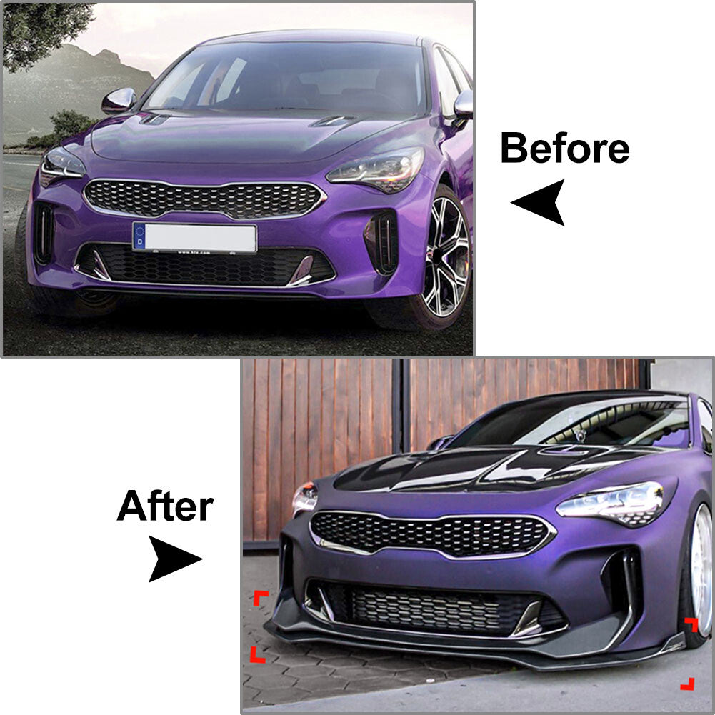 Front Bumper Spoiler Splitter Lip for Kia Stinger GT 2018-2023 2023