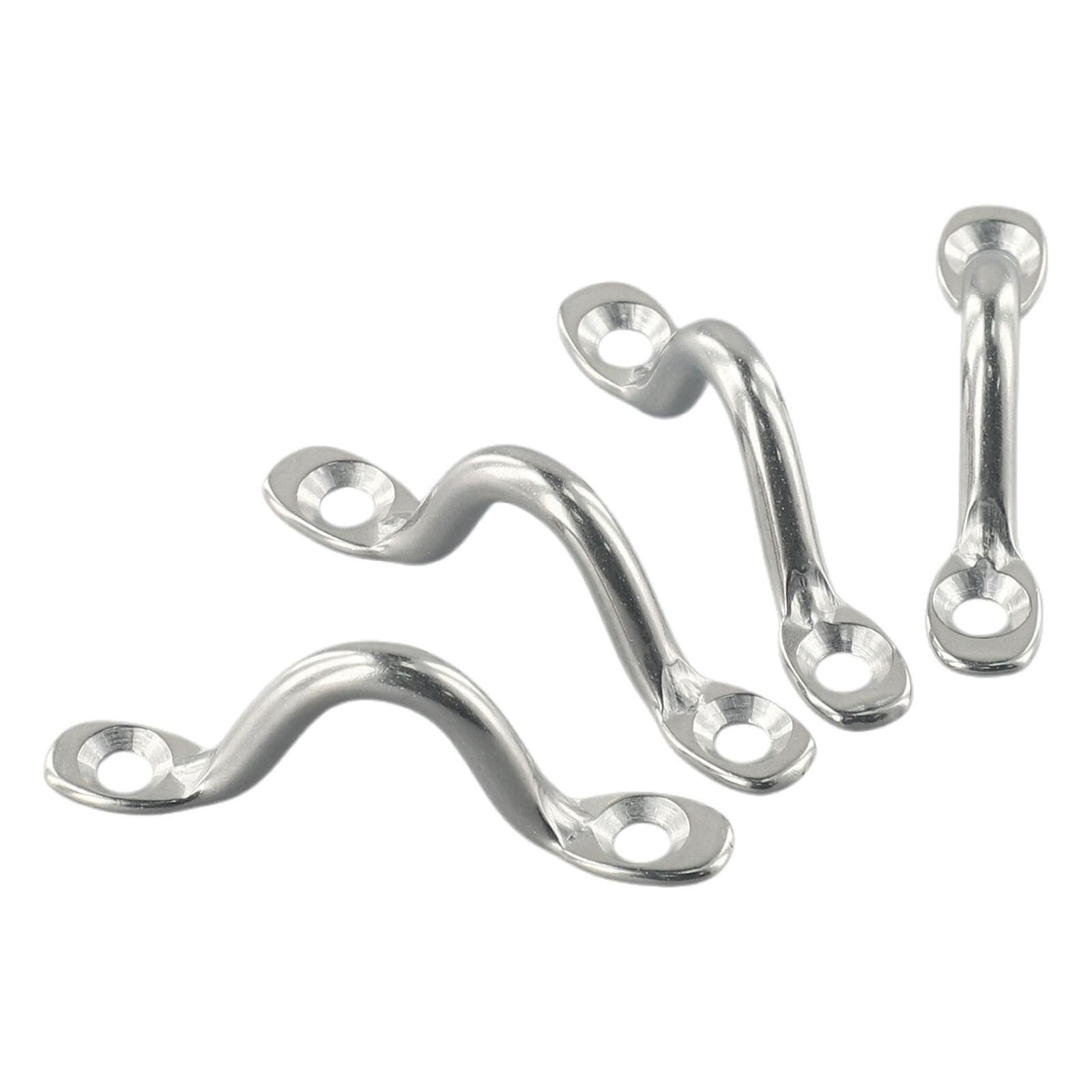 4-piece set with eyelet, boat bow, camelback mudguard, hook, saddle, silver.