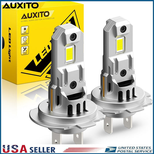 AUXITO H7 LED Headlight Bulbs, High and Low Beams, Ultra-Bright White, CANBUS GFM