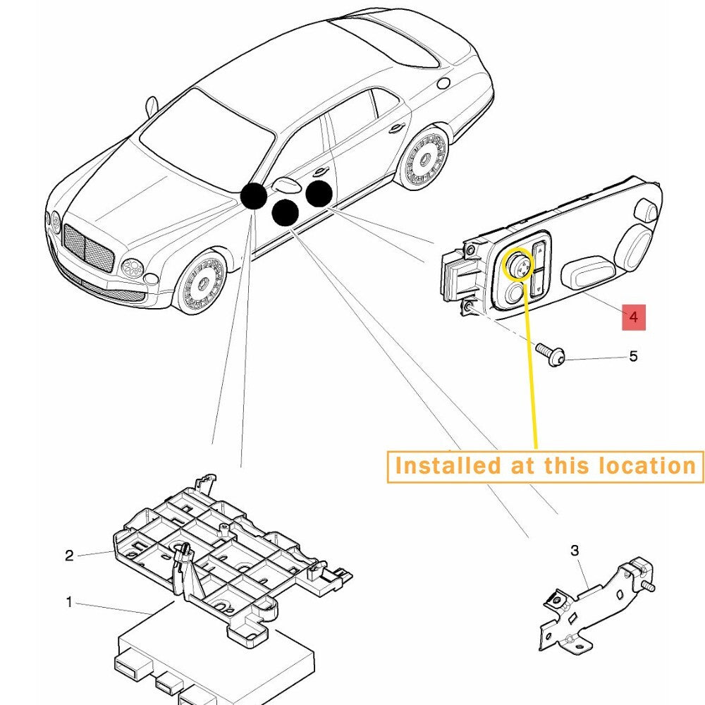 equipment manufacturer ( ) switches for Bentley seats: 3Y5959765 3Y5959765A/B/C 3Y5959766 3Y5959766A/B/C
