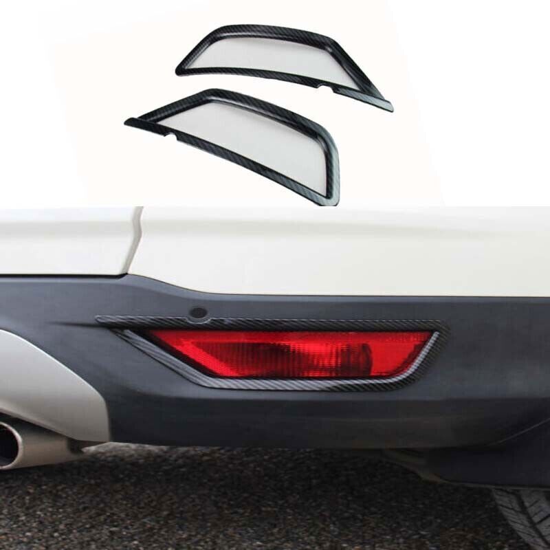 2013-2019 for Ford Escape ABS Carbon Fiber Cover Trim Rear Fog Light Lamp Frame