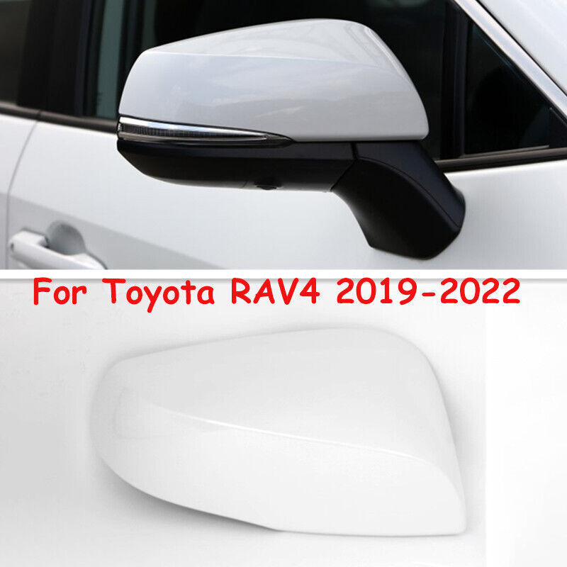 1PC White Right Side Rearview Mirror Cover Shell Cap for Toyota RAV4 2019-2022