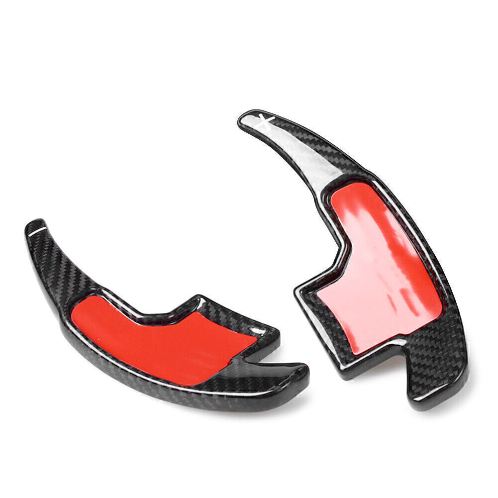 2x Carbon Fiber Steering Wheel Paddle Shift Shifer Fit for Ford for Mustang 2015-2017 16