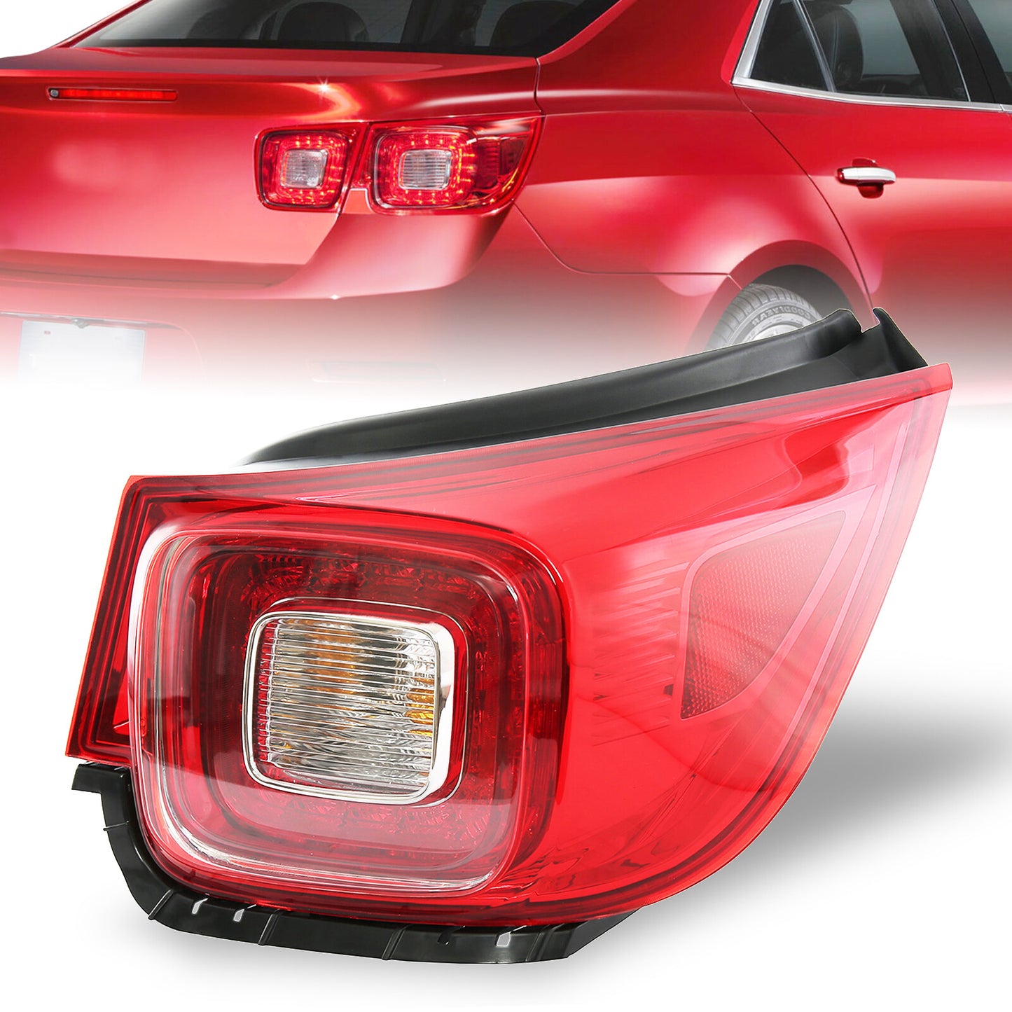External LED taillights on the right side are applicable to the 13-15 Malibu LTZ / 16 Malibu Limited LTZ.
