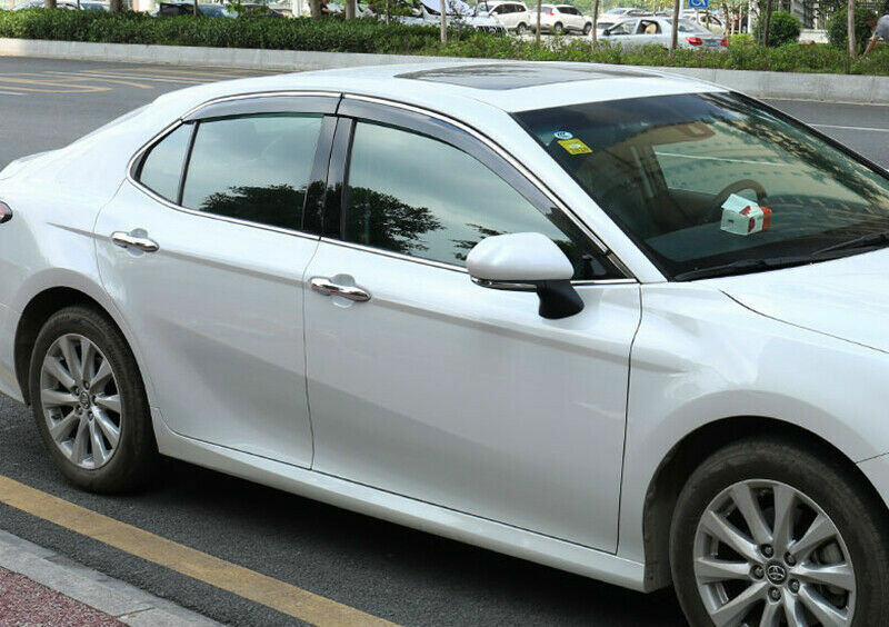 for Toyota for Camry 2018-2023 Side Window Visors Sun Rain Guard Deflector W/Chrome
