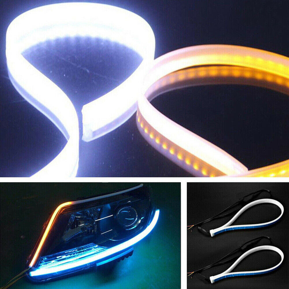 2x45 cm DRL LED headlight strip daytime running light sequential indicator