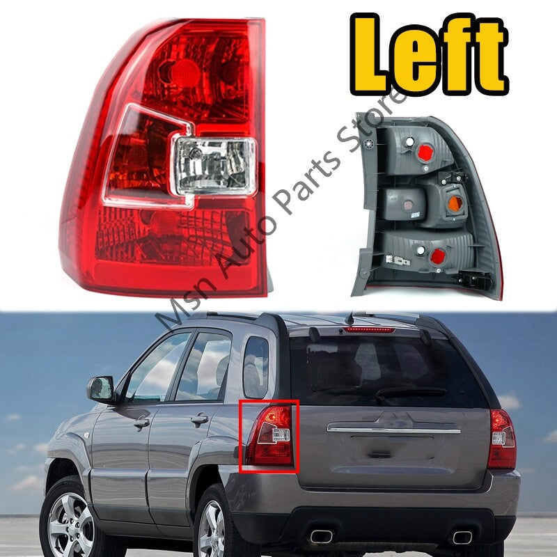Left Rear Bumper Tail Light Shell Cover NoBulb for Kia Sportage 2005-2010