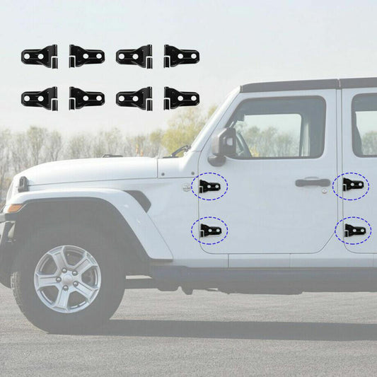 ABS Black Side Door Hinge Protective Cover Trim for 2018-2023 for Jeep for Wrangler JL 4-Door