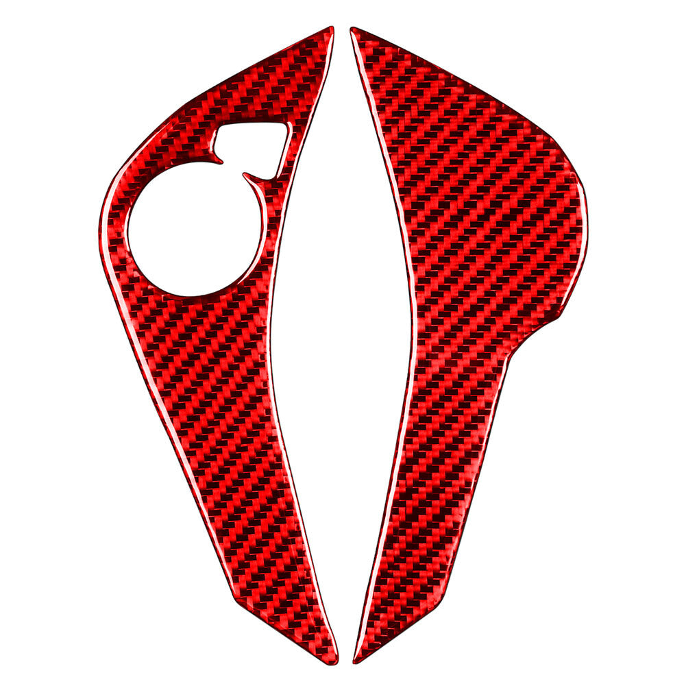 Steering Wheel Button Cover 2PCS Red Fit for Honda Accord 2013-2017 Carbon Fiber