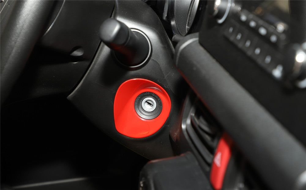 Red ABS Interior Ignition Start Switch Key Jack Cover for Suzuki for Jimny 2019-2022