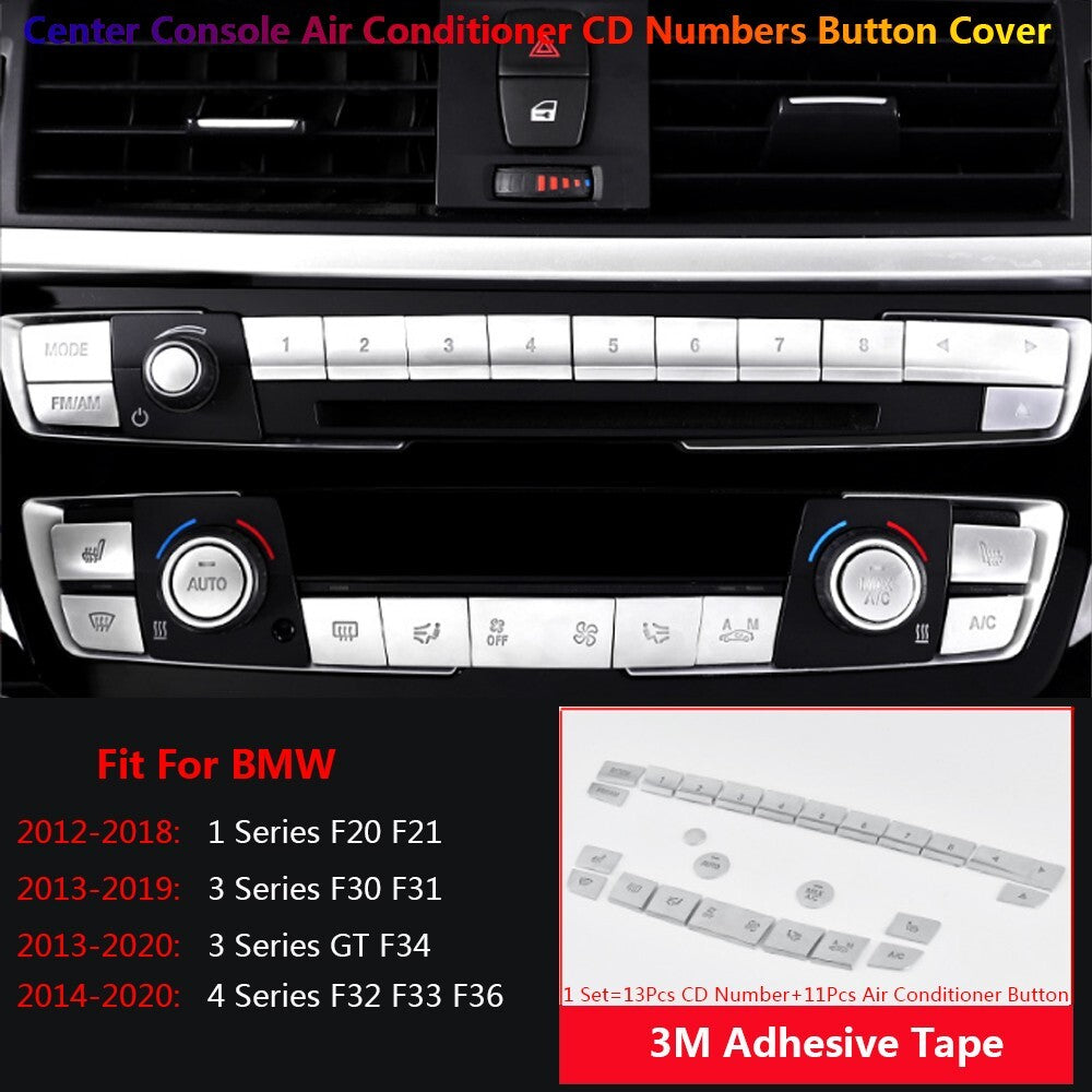 13x for BMW 1 3 4 F20 F30 F34 F32 Car Center Console AC Air CD Switch Cover Trim
