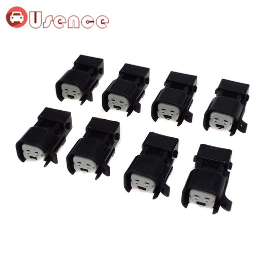 8Pcs Fuel Injector Connectors Adapters For USCAR EV6 EV14 Female To EV1 Male