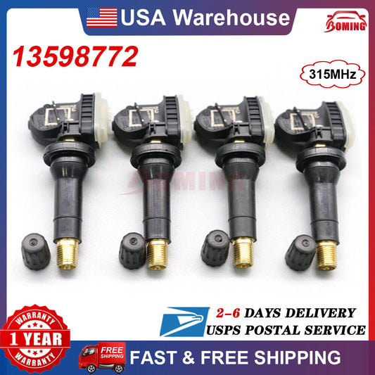 4x 13598772 NEW TIRE PRESSURE SENSOR TPMS For GM for Chevy MALIBU for GMC for YUKON for Buick