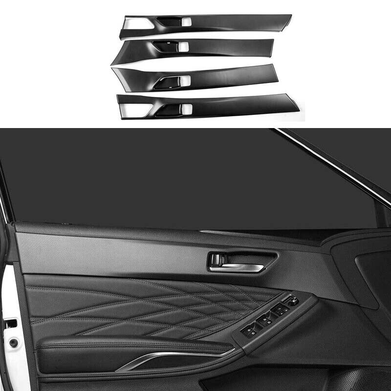 for Toyota for Avalon 2019-2022 Carbon Texture Inner Door Panel Cover Strip Trim 4pc