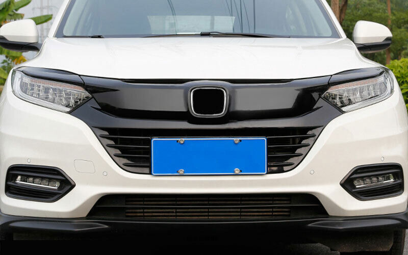 for Honda HR-V 2019-2021 Glossy Black Front Bumper Center Hood Grill Covers 3P