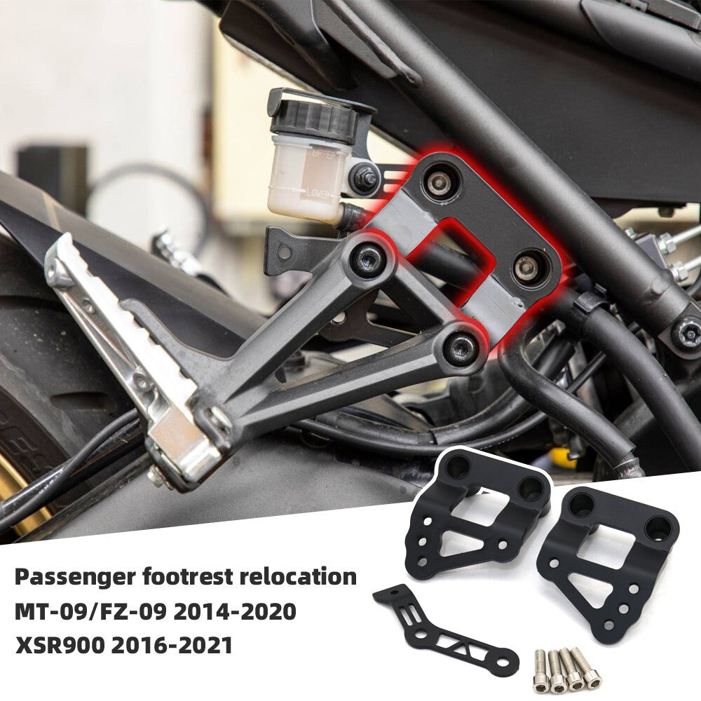 for Yamaha MT-09 XSR900 mt-09 xsr900 2014-2021 Passenger footrests relocation