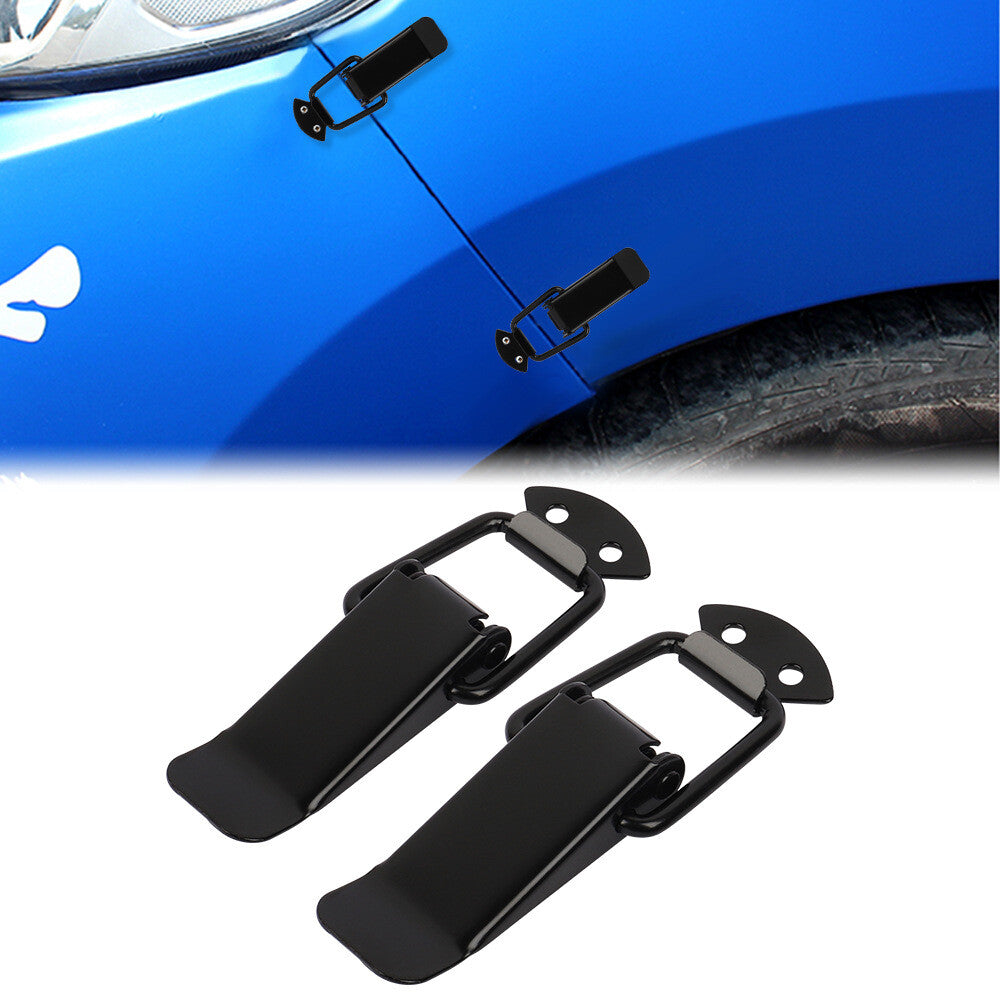 2Pcs Quick Release Car Bumper Buckles Fasteners Trunk Front Rear Fender Bumper L