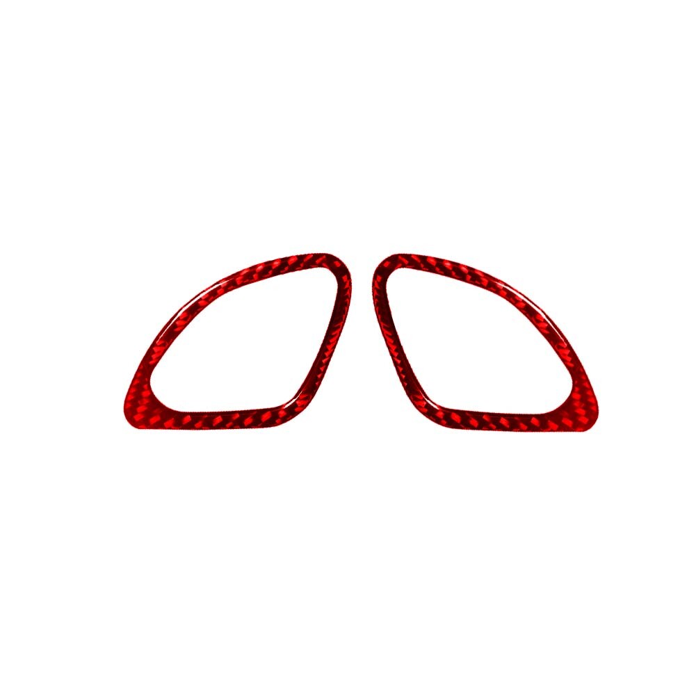 Red Dashboard Air Vent Frame Trim Cover Carbon Fiber for Chevy Impala 2014-2020