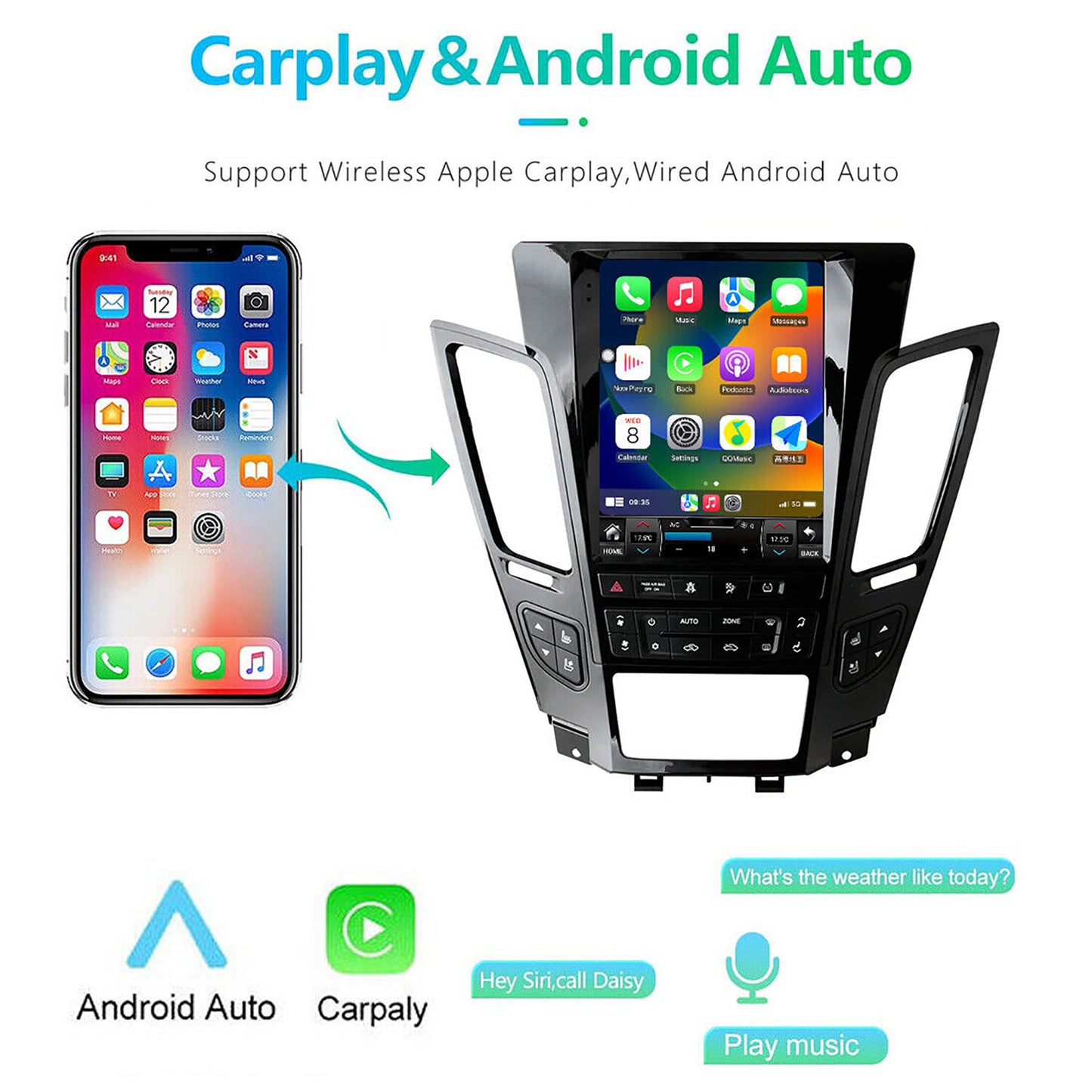 Car Carplay Radio Multimedia Player for Cadillac CTS Android 11 GPS Stereo 07-12