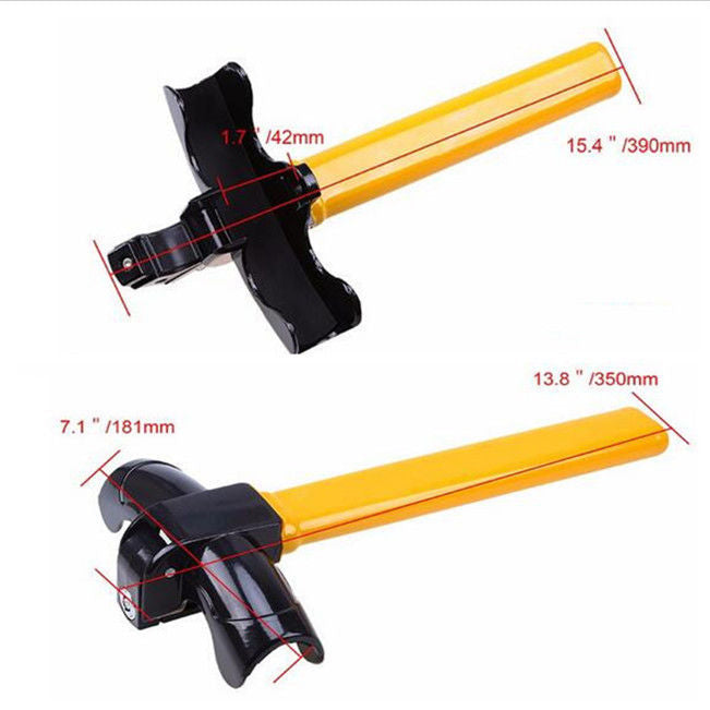 T-Style Metal Heavy Duty Anti Theft Car Security Rotary Steering Wheel Turn Lock