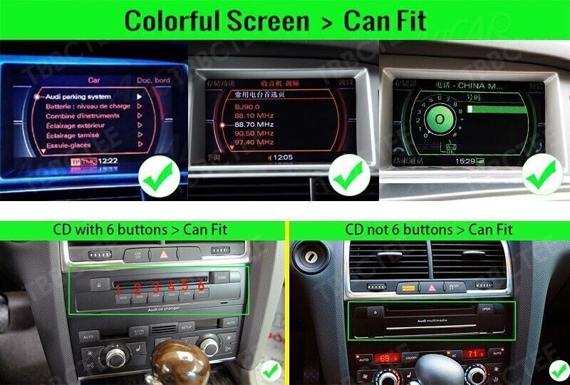 Bluetooth carplay Android Touchscreen radio GPS Navigation 12.3 for Audi Q7 4L