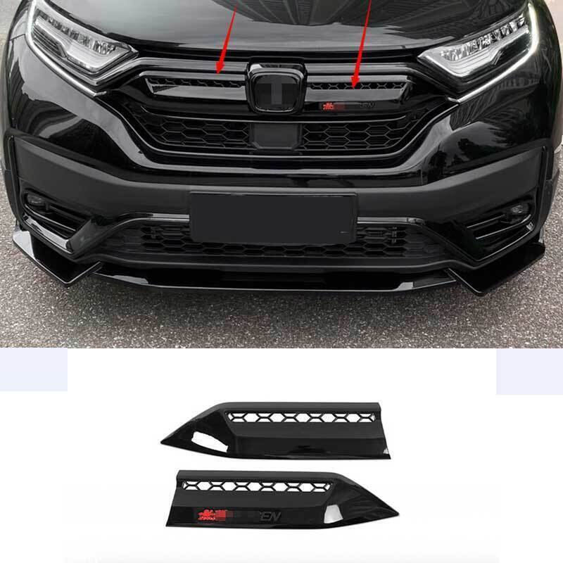 for Honda CR-V CRV 20-2022 Black Look Front Center Grille Grill Side Cover Trims