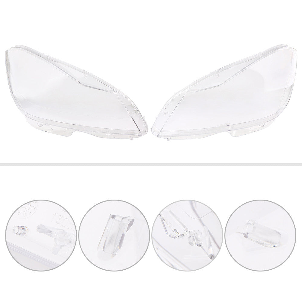 2-Piece Transparent Headlight Lens Cover for Mercedes-Benz C-Class W204 (2011-2013)