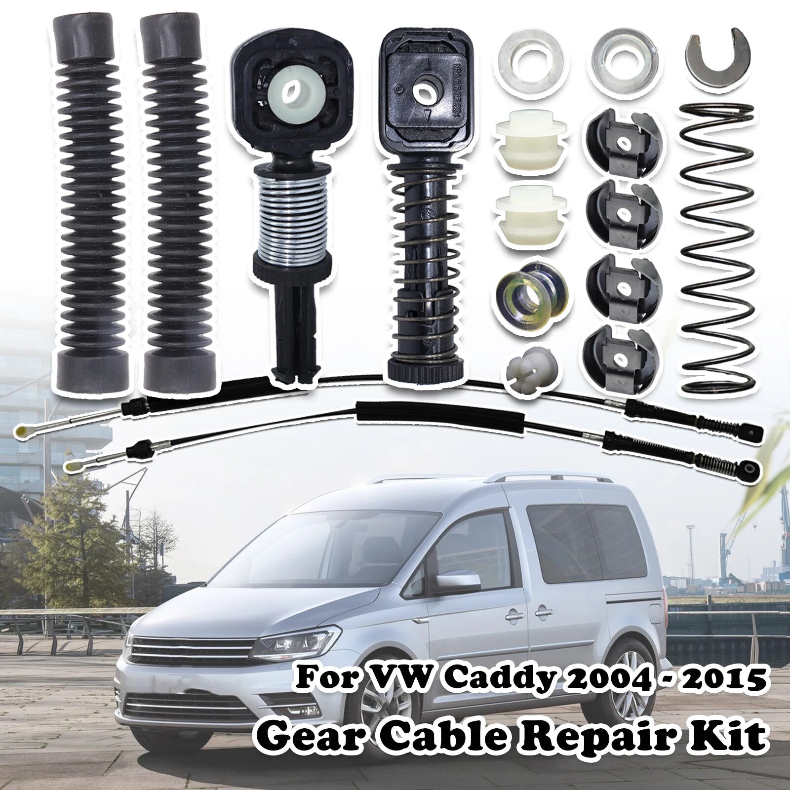 Gear Selector Shift Linkage Shaft Cable Catch Gaiter Bushing Kit for VW Caddy