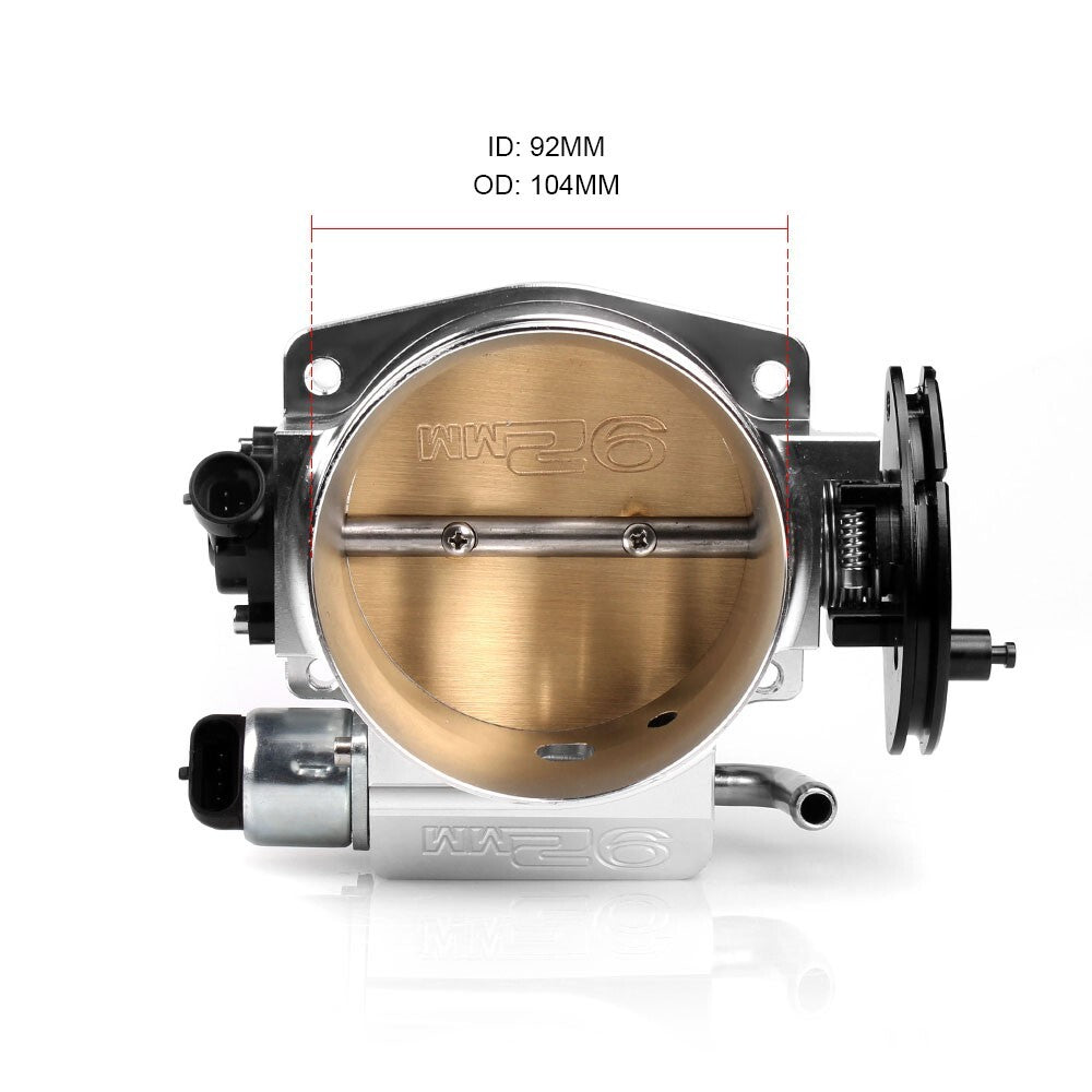 92MM Silver Throttle Body+Position Sensors TPS IAC for LSX LS1 LS2 LS3 LS6 LS7