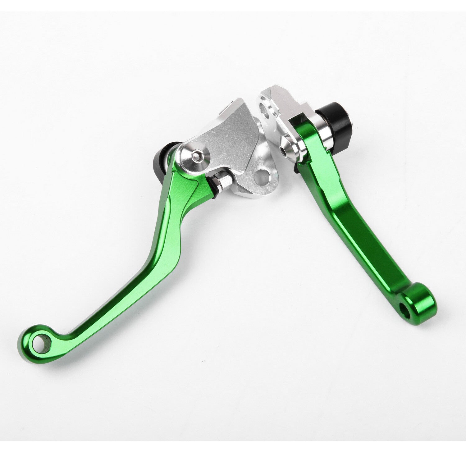 For Kawasa KX450F 2006-2012 Clutch Brake Levers CNC Pivot Green US Pair 09 10 11