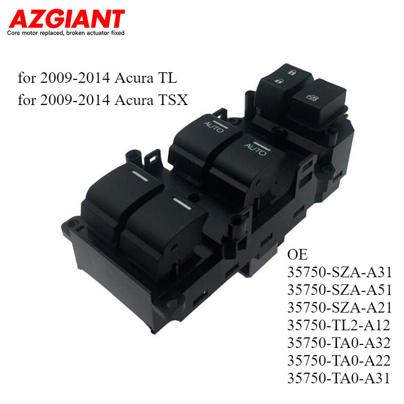 For 2009-2014 for Acura TL/TSX left front drive side main power window switch