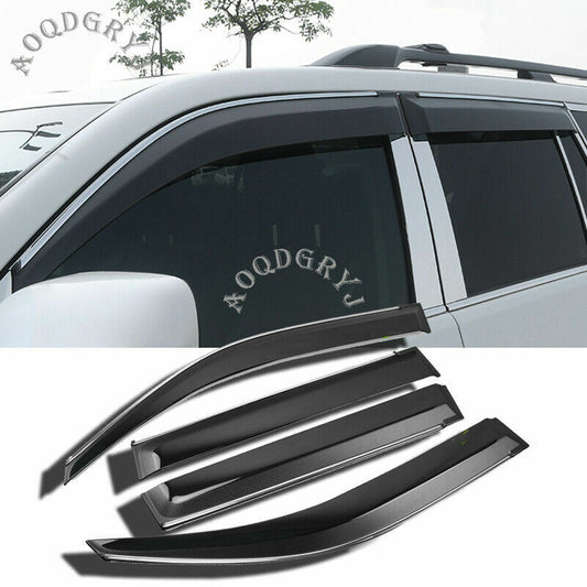 Vent Window Visor Sun Rain Guard Deflector Shade 2010-2021 for Toyota Prado 150
