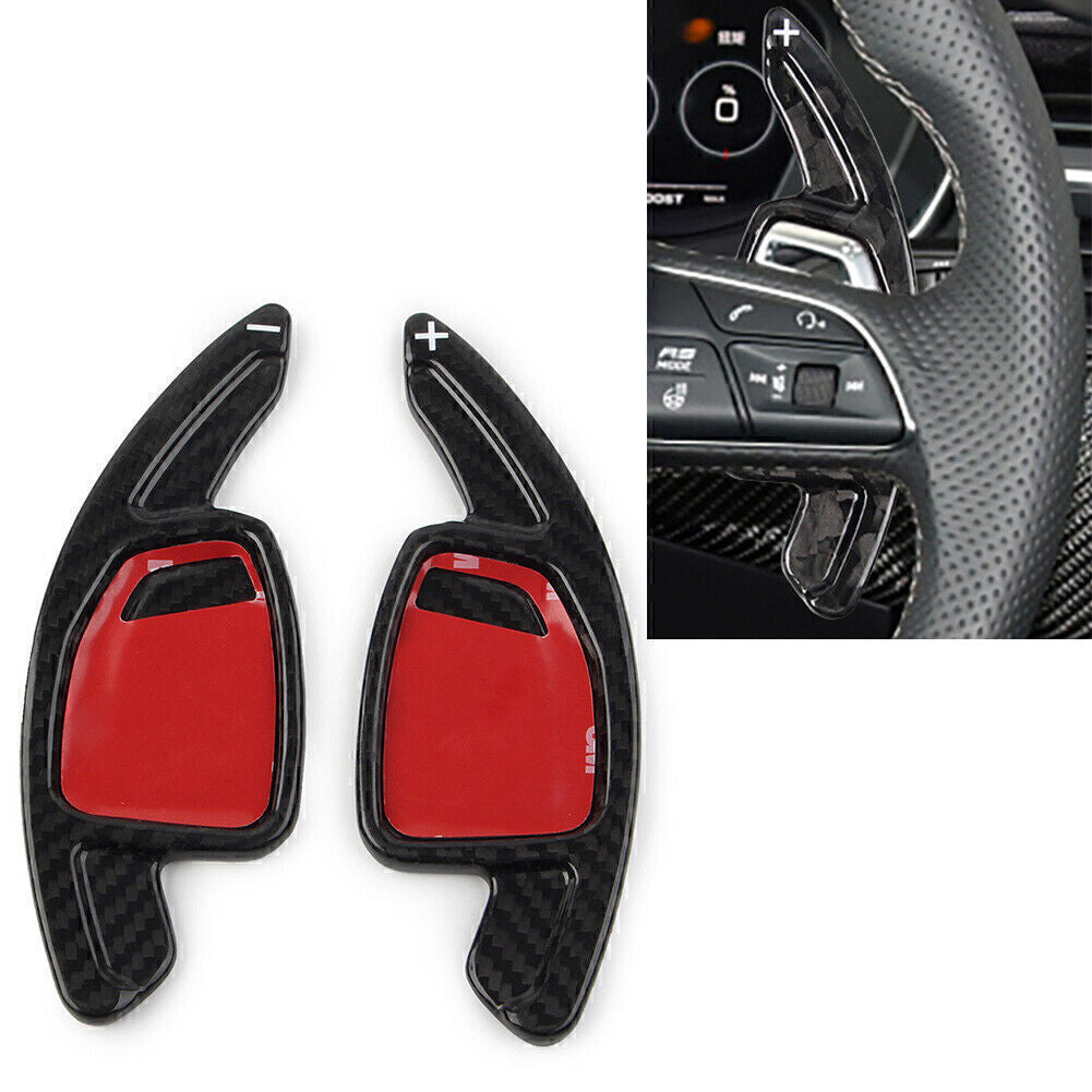 Carbon Fiber Black Steering Wheel Shift Paddle Fit for Audi RS4 RS5 RS7 2020-22 RS6