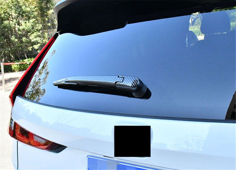 Carbon Fiber Rear Window Rain Wiper Blade Cover Trims for Honda CR-V 2023-2024