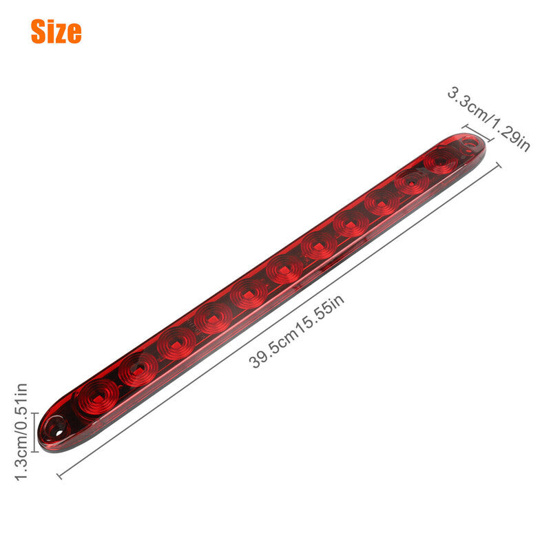 1 pair of 16-inch rear LED bumper reflectors, brake lights, taillights, turn signals, trailer markings